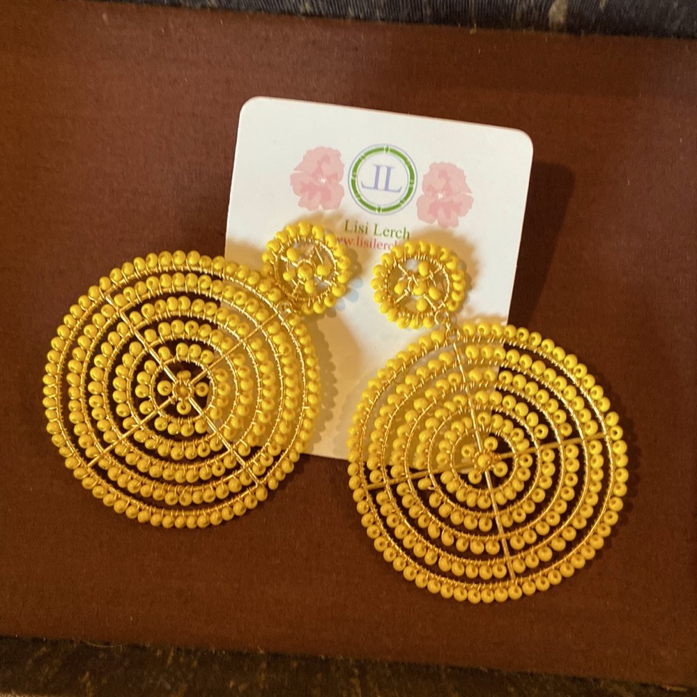 Lisi Lerch Disc Earrings - Fuchsia